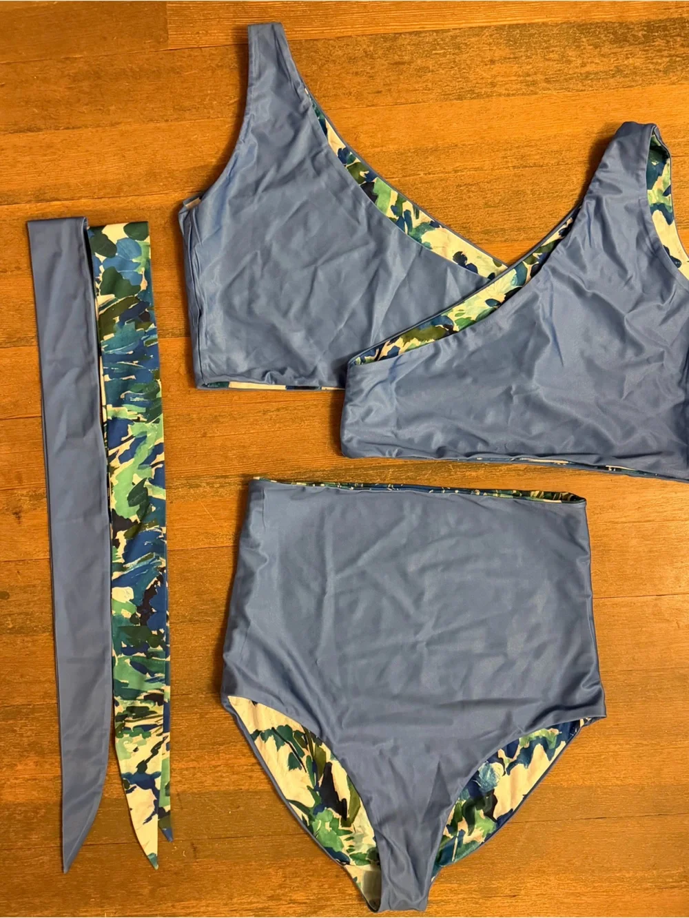 Baiia Reversible Bikini w/ High Waist Bottoms (Sz 14, Monet color way) - Picture 10 of 12